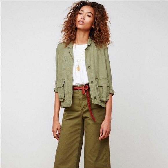 Madewell Jackets & Blazers - MADEWELL linen “League Cargo jacket” | S